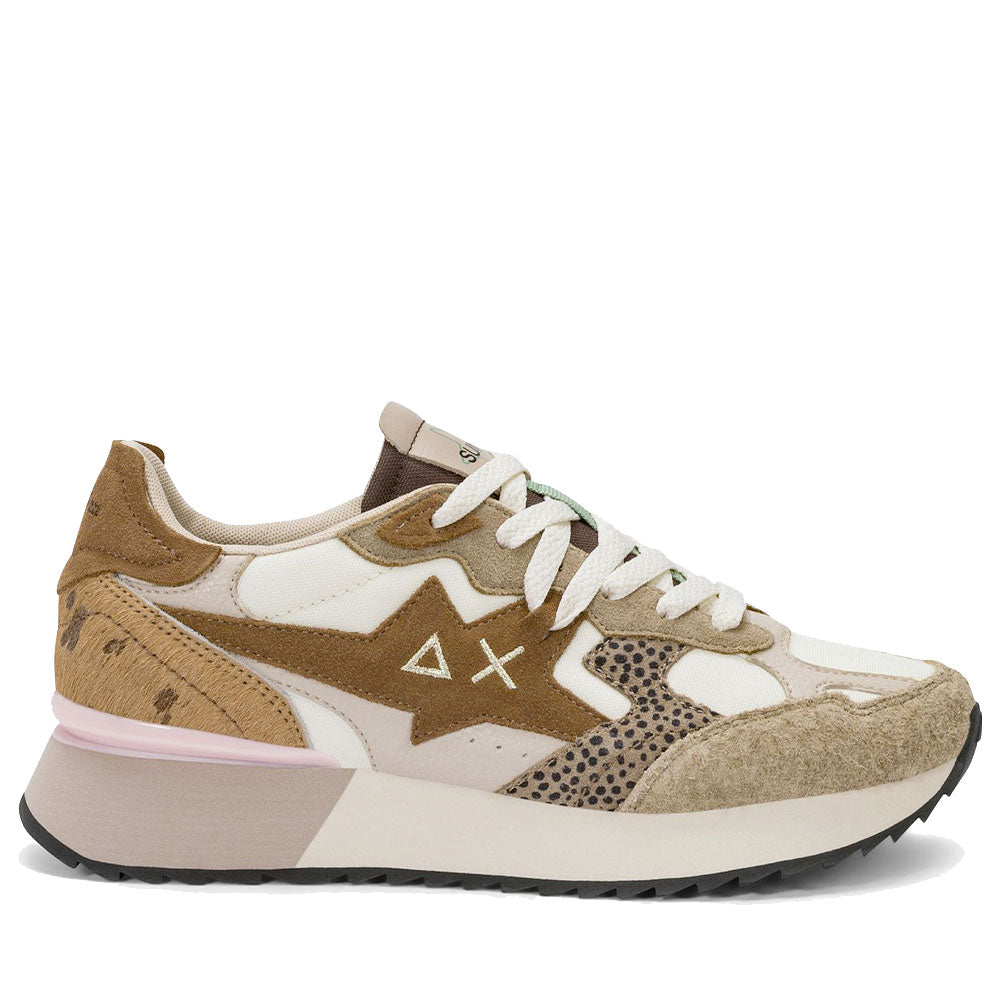 Scarpe Donna Sun68 Sneakers Stargirl Multicolor Colore Beige - Z46222