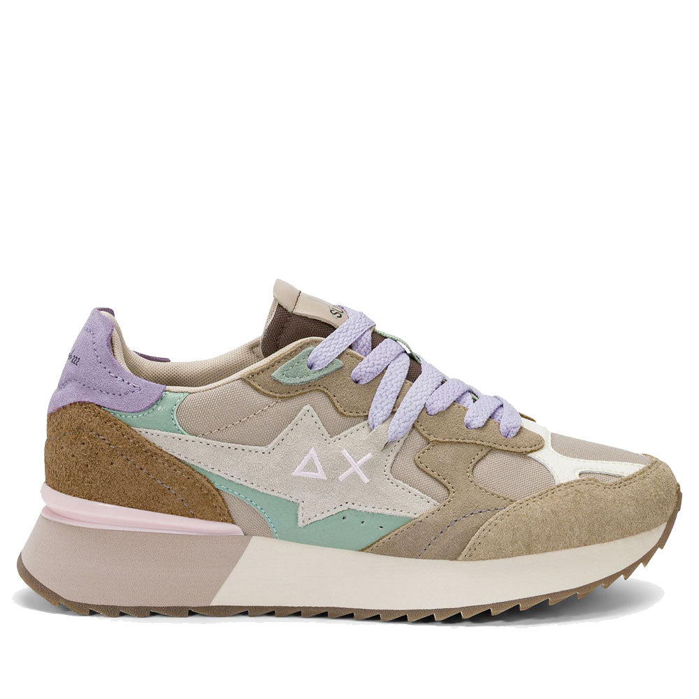 Scarpe Donna Sun68 Sneakers Stargirl Multicolor Colore Beige Scuro - Z46222