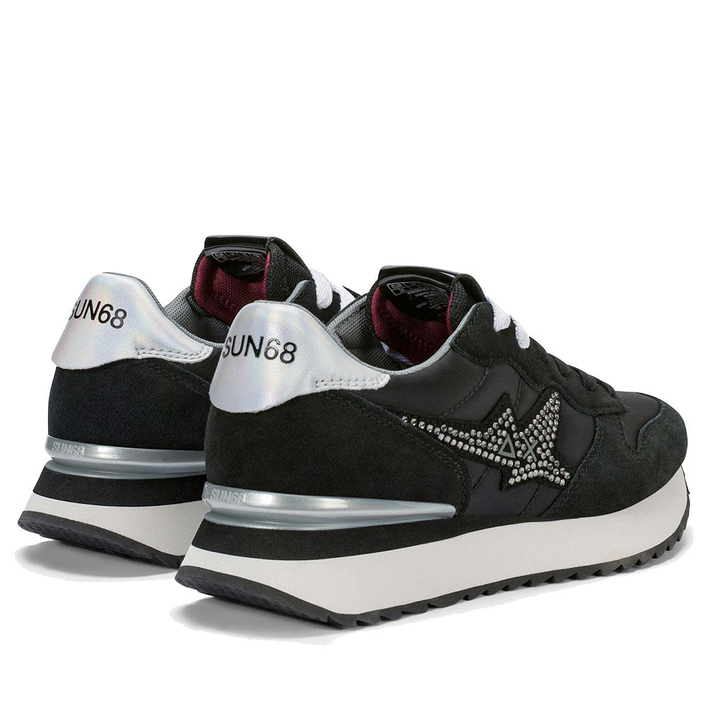 Scarpe Donna Sun68 Sneakers Strass Logo Colore Nero - Z46223