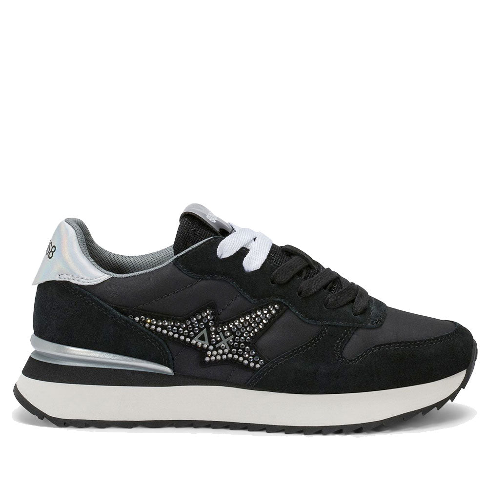 Scarpe Donna Sun68 Sneakers Strass Logo Colore Nero - Z46223