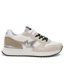 Scarpe Donna Sun68 Sneakers Strass Logo Colore Bianco Panna - Z46223