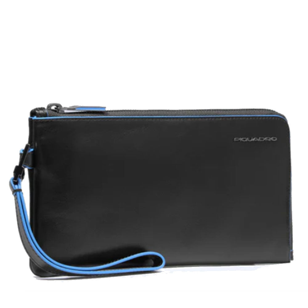 Pochette Uomo PIQUADRO in Pelle Linea Blue Square colore Nero - AC2648B2R