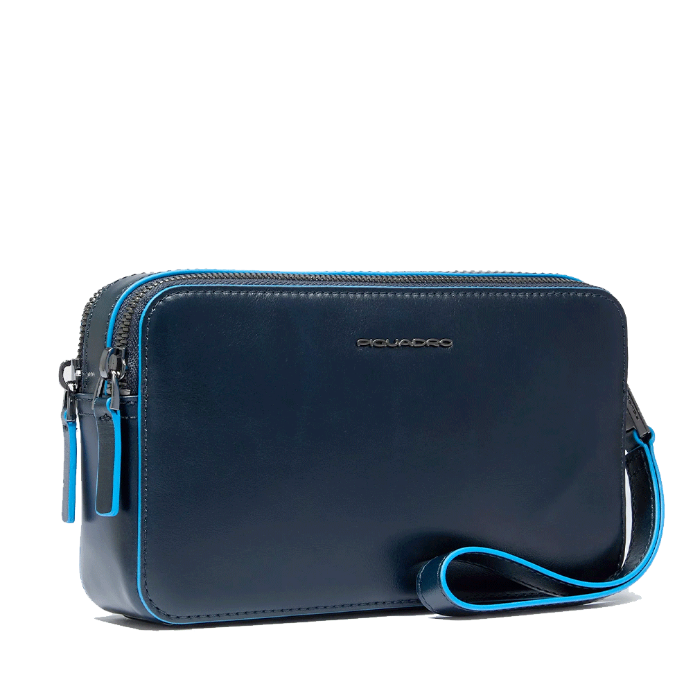 Pochette Uomo PIQUADRO in Pelle Linea Blue Square colore Blu - AC4221B2