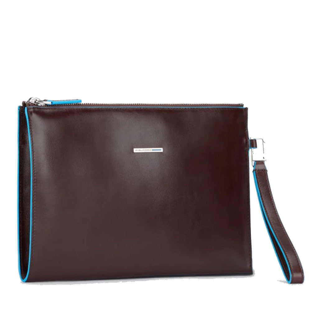 Pochette Uomo PIQUADRO porta iPad® Mini in Pelle Mogano Linea Blue Square - AC5099B2