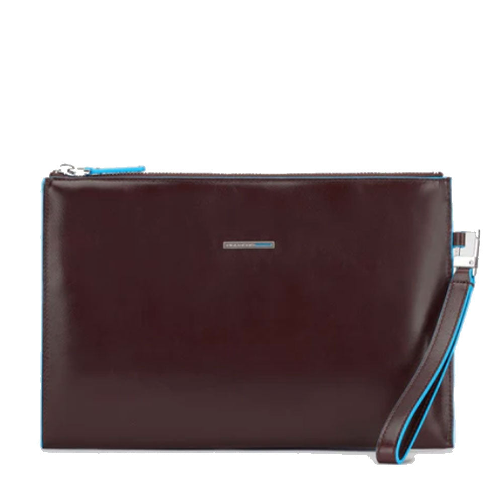 Pochette Uomo PIQUADRO porta iPad® Mini in Pelle Mogano Linea Blue Square - AC5099B2