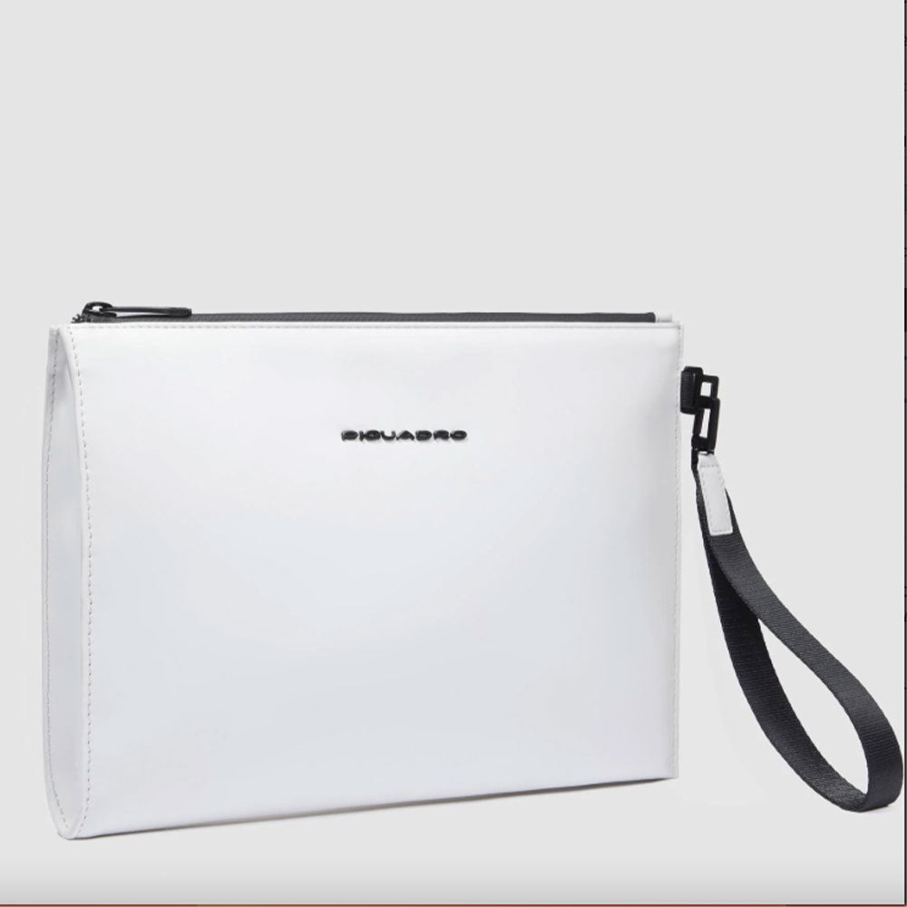 Pochette PIQUADRO in Tessuto Gommato colore Bianco Linea Corner 2.0  - AC6368C2OW