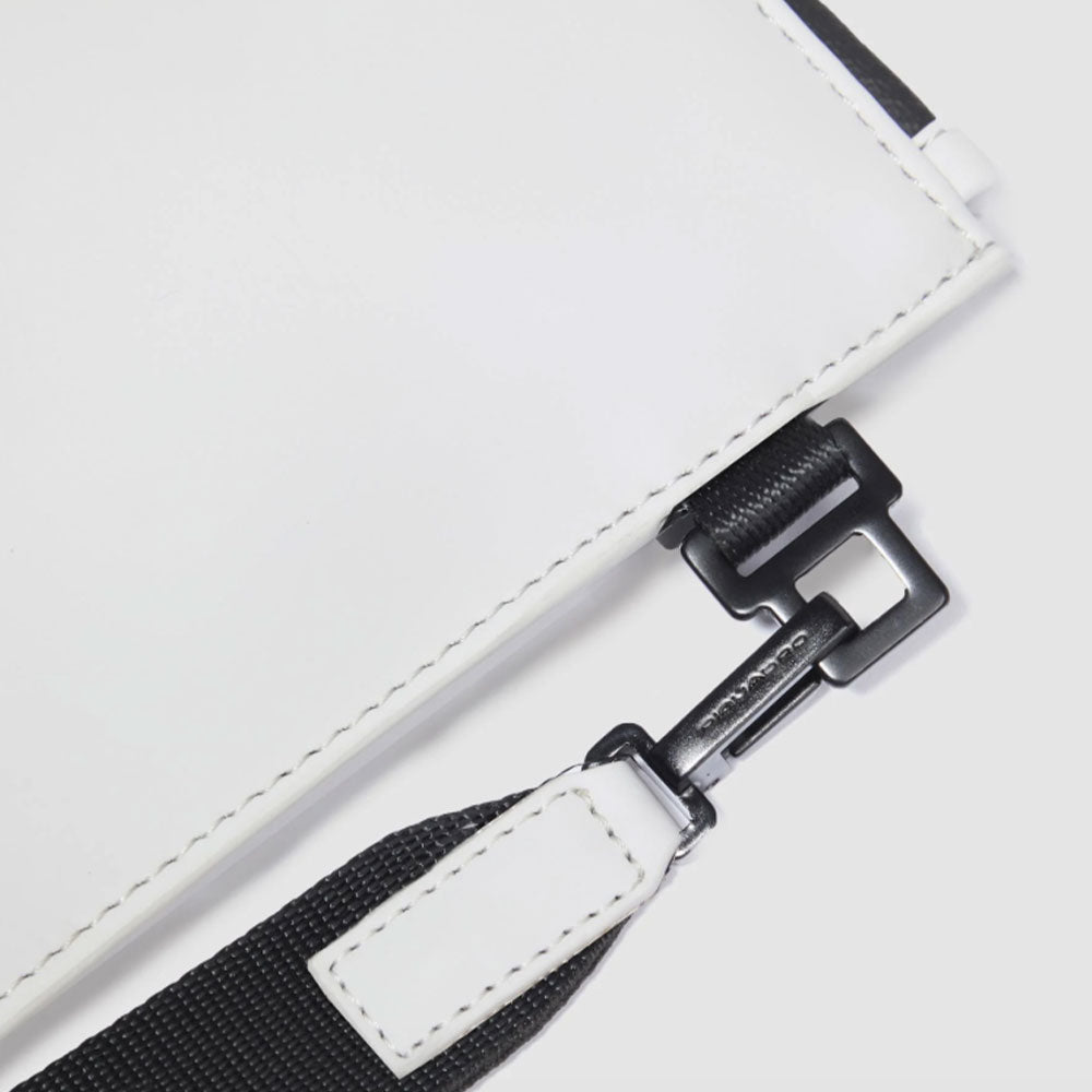Pochette PIQUADRO in Tessuto Gommato colore Bianco Linea Corner 2.0  - AC6368C2OW