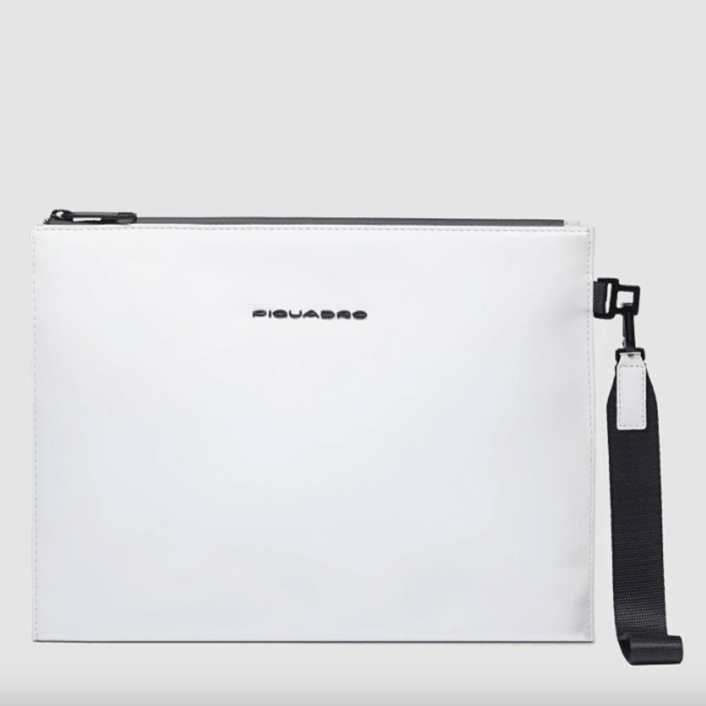 Pochette PIQUADRO in Tessuto Gommato colore Bianco Linea Corner 2.0  - AC6368C2OW