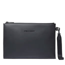 Black Coated Fabric Clutch Bag PIQUADRO Corner 2.0 - AC6368C2OW
