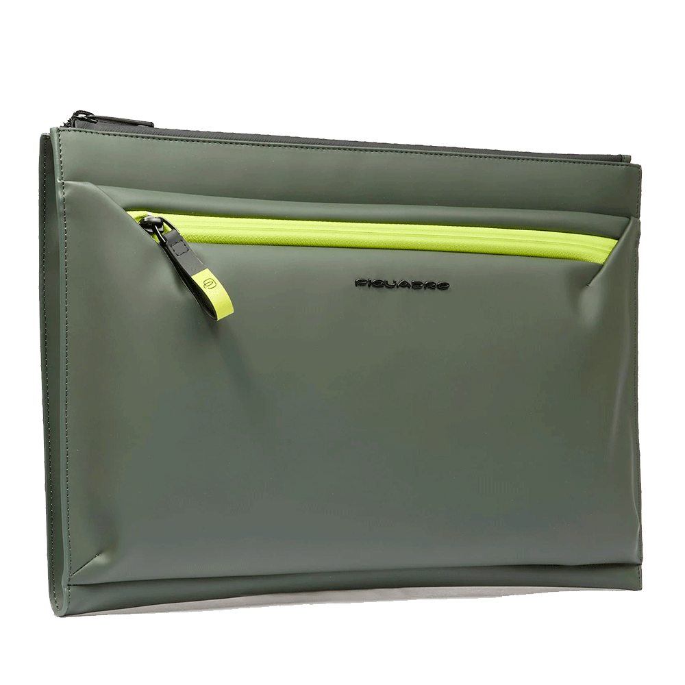 Pochette PIQUADRO in Tessuto Gommato colore Verde Linea Corner 2.0  - AC6369C2OW