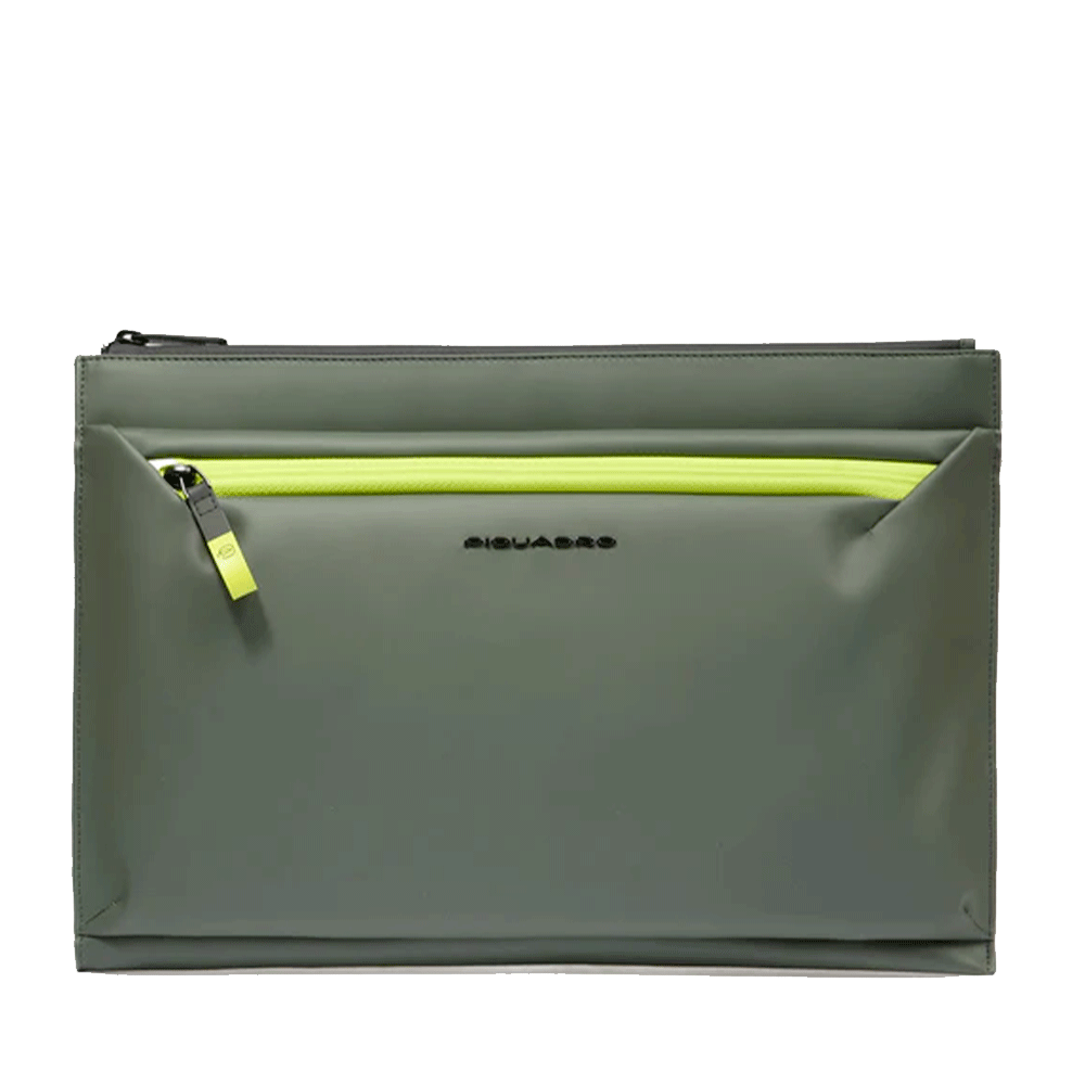 Pochette PIQUADRO in Tessuto Gommato colore Verde Linea Corner 2.0  - AC6369C2OW