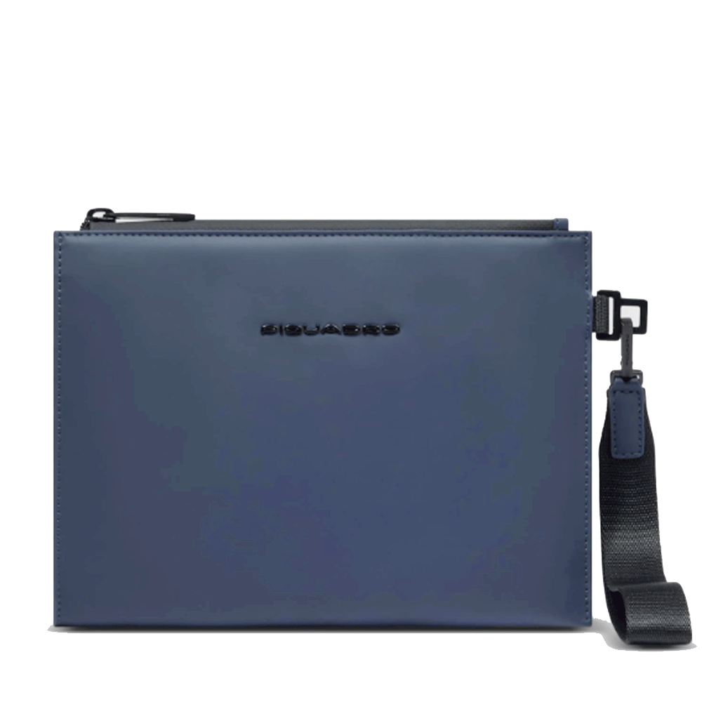 Pochette PIQUADRO in Tessuto Gommato Blu Linea Corner 2.0 Misura Media- AC6833C2OW