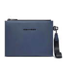 Pochette PIQUADRO in Tessuto Gommato Blu Linea Corner 2.0 Misura Media- AC6833C2OW