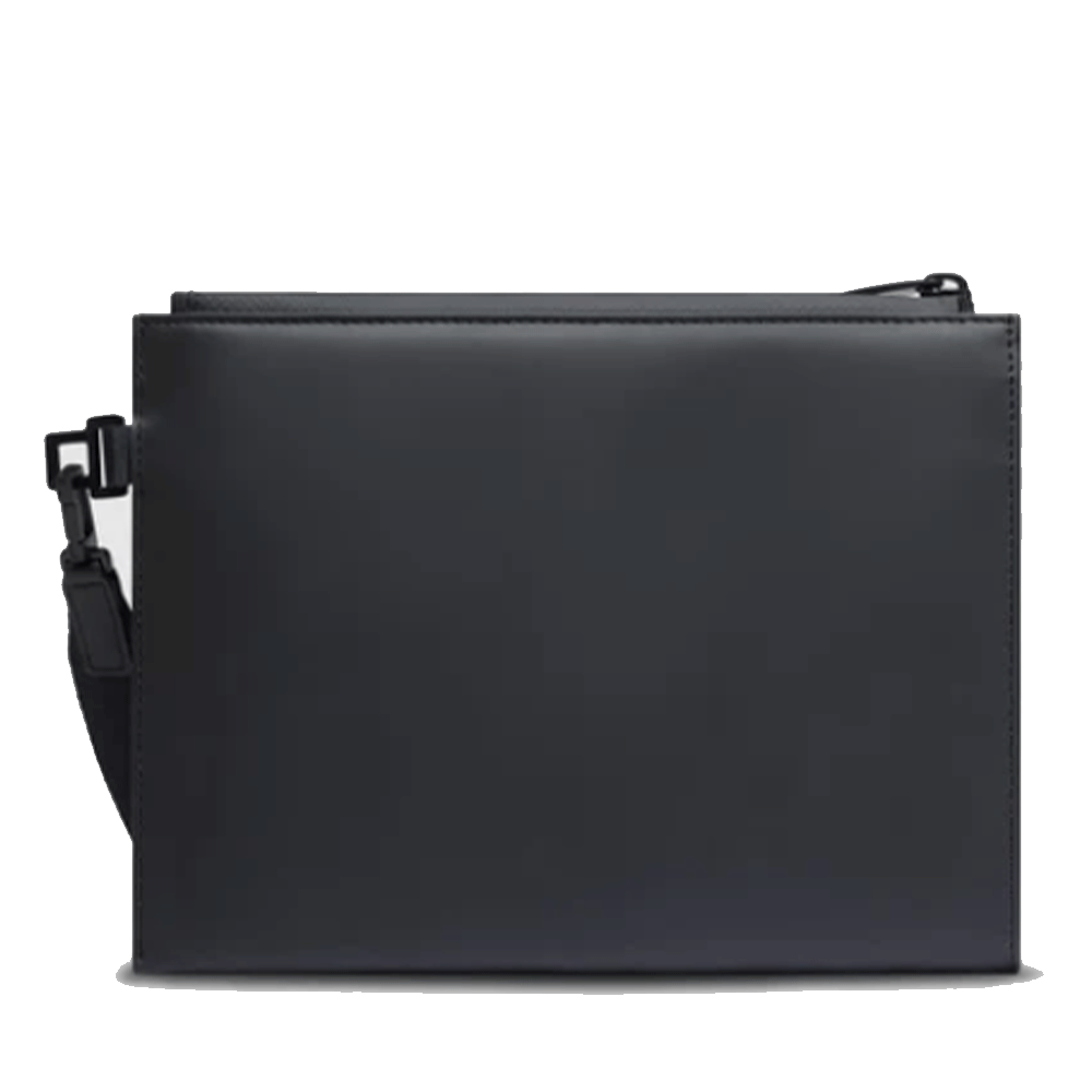 Pochette PIQUADRO in Tessuto Gommato Nero Linea Corner 2.0 Misura Media- AC6833C2OW