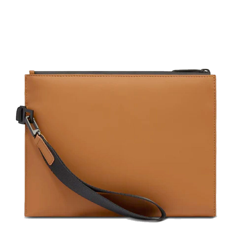 Pochette PIQUADRO in Tessuto Gommato Arancio Mattone Linea Corner 2.0 Misura Piccola - AC6837C2OW