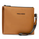 Pochette PIQUADRO in Tessuto Gommato Arancio Mattone Linea Corner 2.0 Misura Piccola - AC6837C2OW