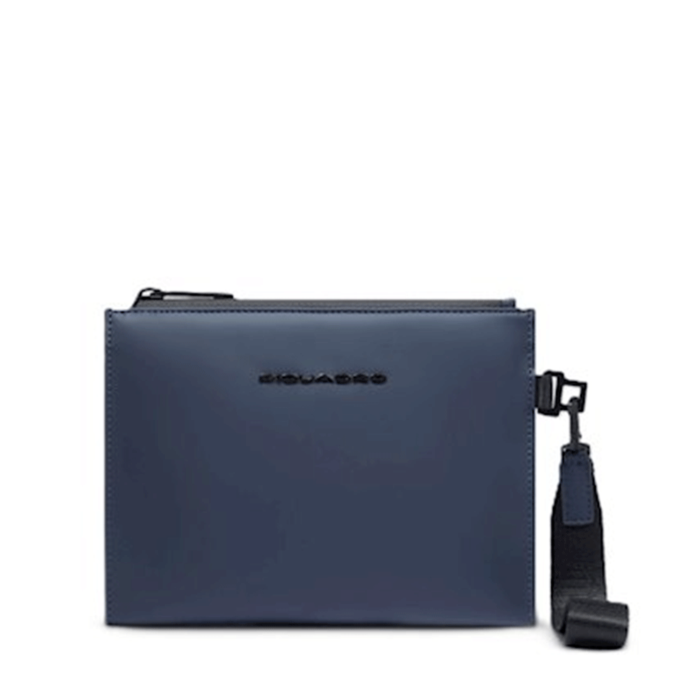 Pochette PIQUADRO in Tessuto Gommato Blu Linea Corner 2.0 Misura Piccola - AC6837C2OW