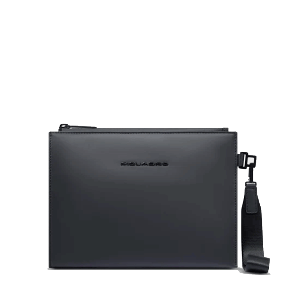 Pochette PIQUADRO in Tessuto Gommato Nero Linea Corner 2.0 Misura Piccola - AC6837C2OW