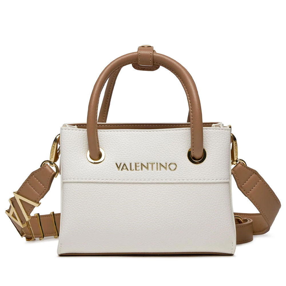 Borsa Donna a Mano Piccola con Tracolla VALENTINO BAGS linea Alexia Colore Bianco - Cuoio