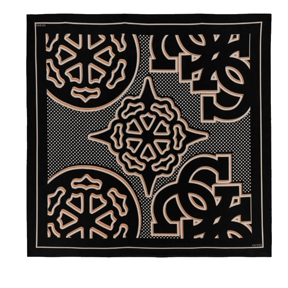 Foulard Donna 120 x 120 cm GUESS Colore Nero Multi