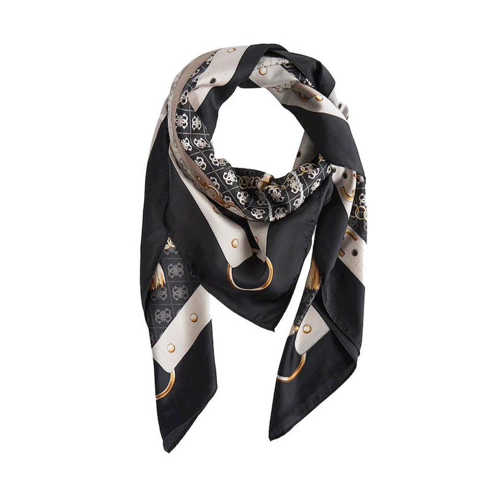 Foulard Donna 120 x 120 cm GUESS Colore Nero