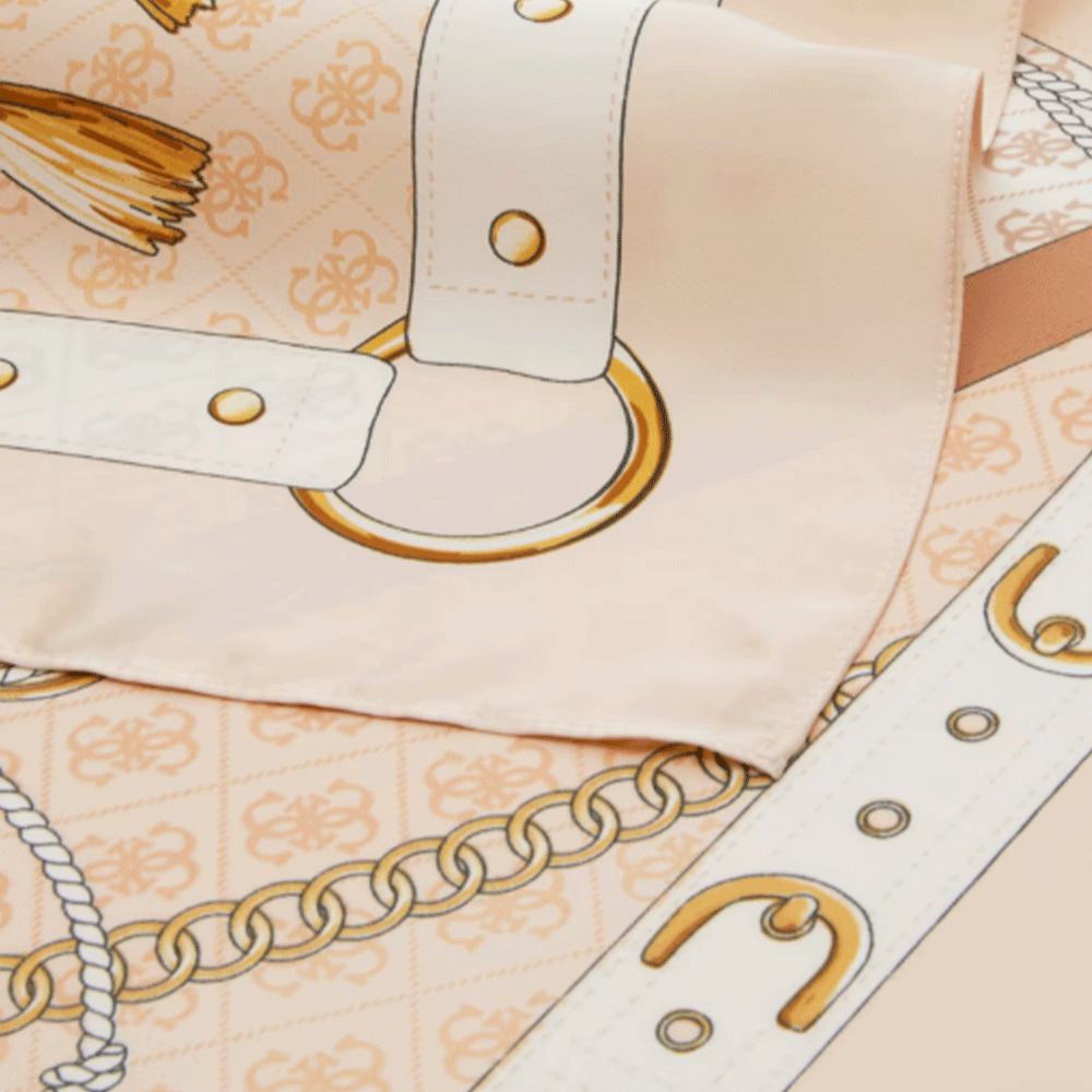 Foulard Donna 120 x 120 cm GUESS Colore Ivory