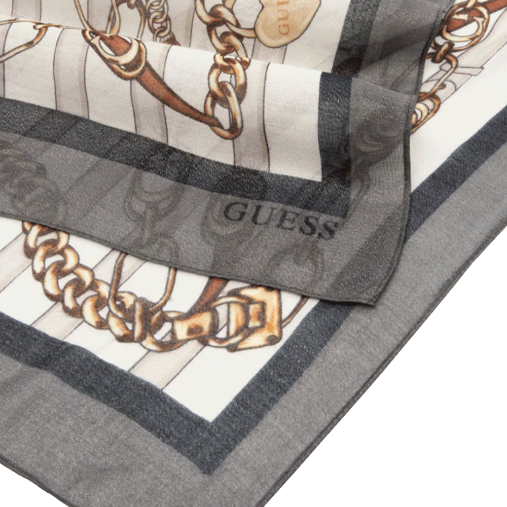GUESS Damen Schal 90x180cm Schwarz