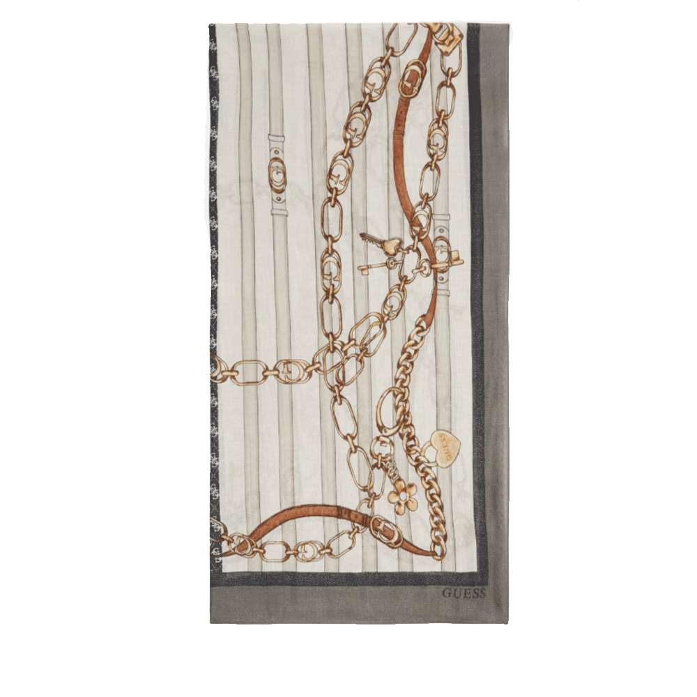 GUESS Damen Schal 90x180cm Schwarz