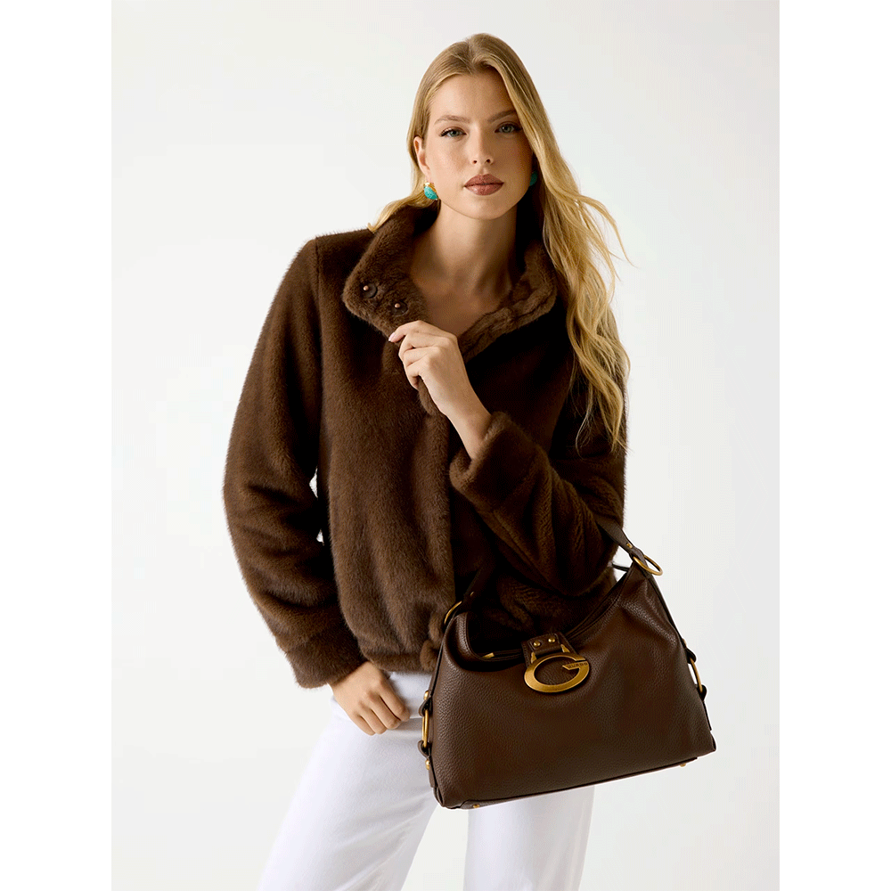 Borsa Donna a Spalla GUESS Linea Camden colore Espresso
