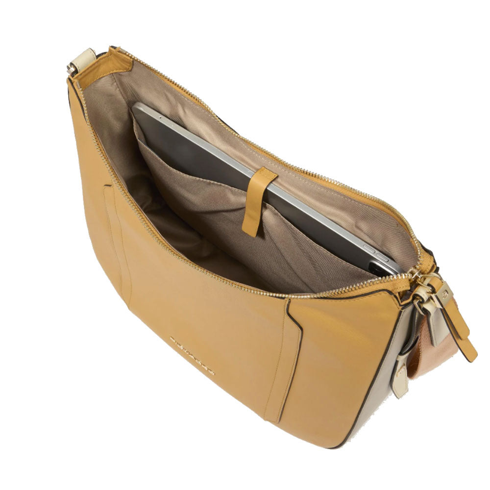Borsa Donna PIQUADRO linea Circle in Pelle Colore Giallo - Beige Misura Grande - BD6658W92