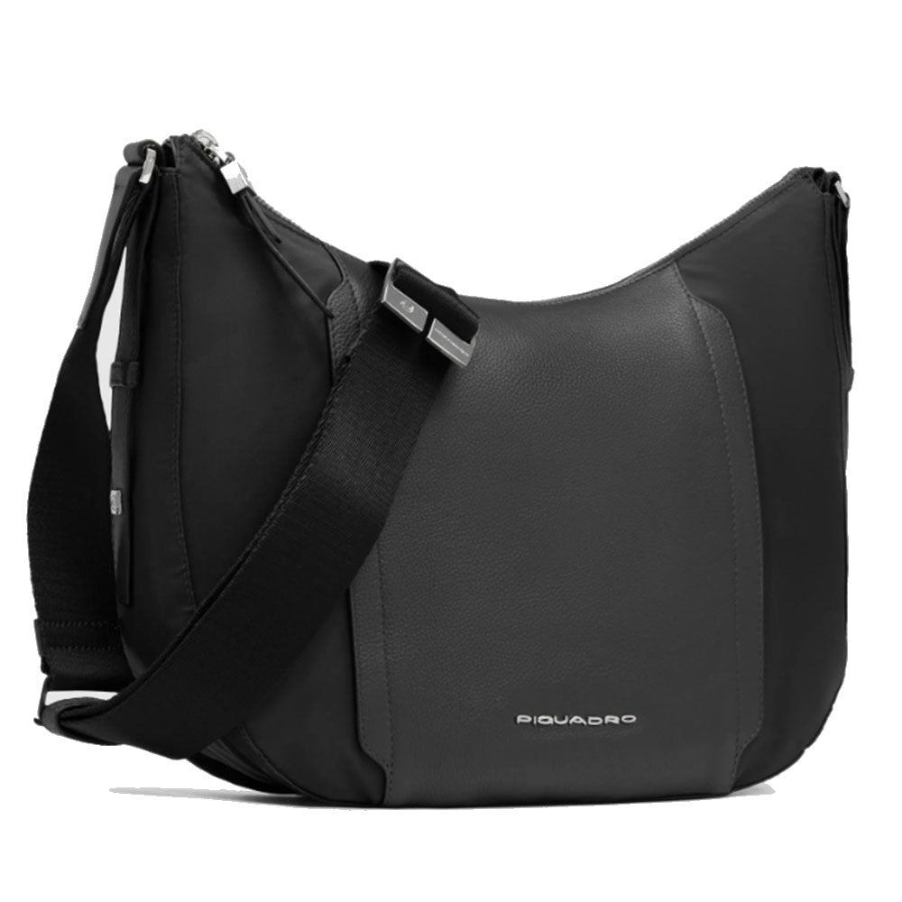 Borsa Donna PIQUADRO linea Circle in Tessuto e Pelle Colore Nero Misura Grande - BD6658W92T
