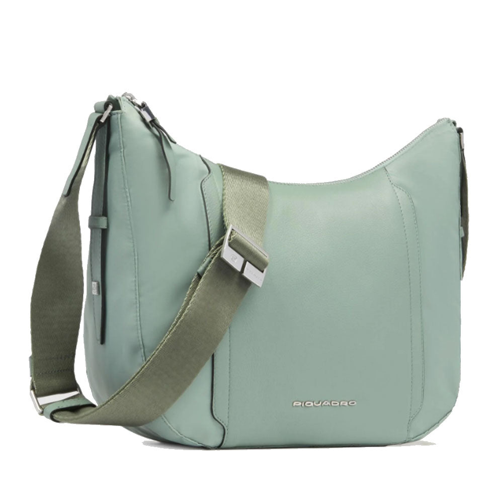 Borsa Donna PIQUADRO linea Circle in Tessuto e Pelle Colore Verde Misura Grande - BD6658W92T