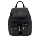 Zaino Donna GUESS Linea Manhattan Colore Nero Chiuso con Pattina e Coulisse