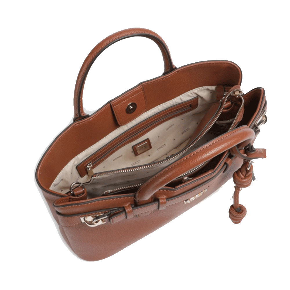 Borsa Donna a Mano a Bauletto GUESS Linea Gregoria colore Cognac