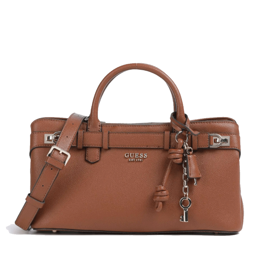 Borsa Donna a Mano a Bauletto GUESS Linea Gregoria colore Cognac