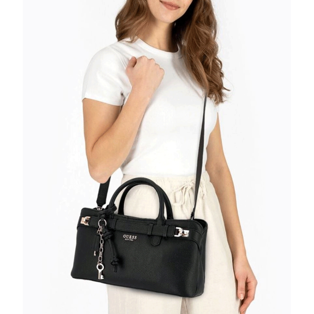 Borsa Donna a Mano a Bauletto GUESS Linea Gregoria colore Nero