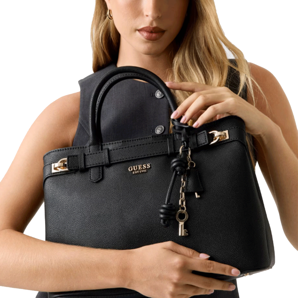 Borsa Donna a Mano GUESS Linea Gregoria colore Nero Misura Grande