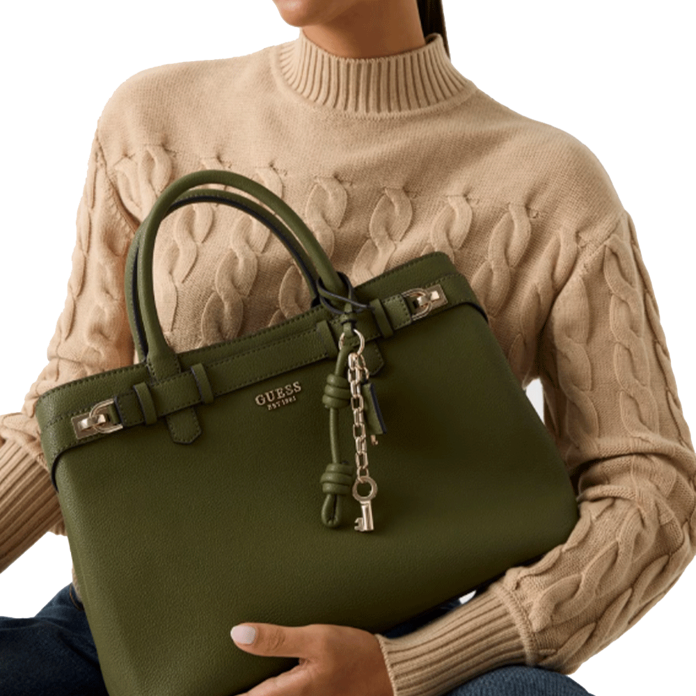 Borsa Donna a Mano GUESS Linea Gregoria colore Olive Misura Grande