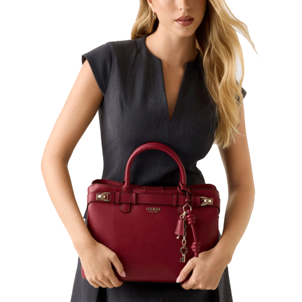 Borsa Donna a Mano GUESS Linea Gregoria colore Rosso Misura Grande
