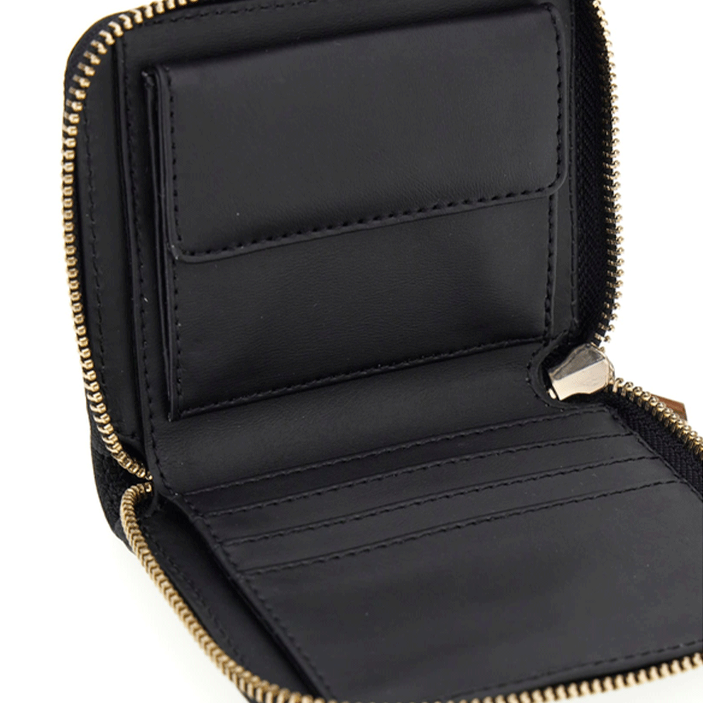 Portafoglio Piccolo GUESS Chiuso con Zip Linea Gregoria Colore Nero