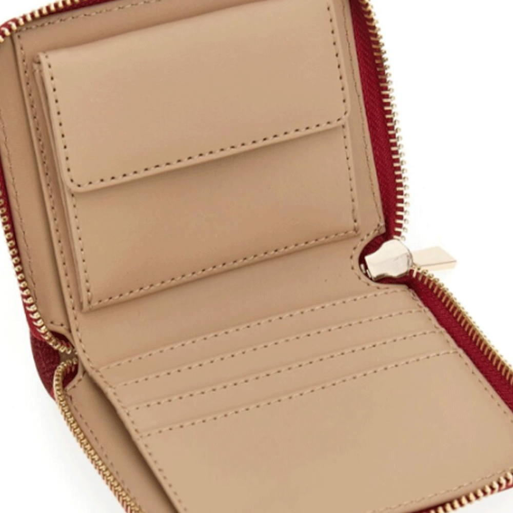 Portafoglio Piccolo GUESS Chiuso con Zip Linea Gregoria Colore Rosso