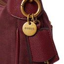 GUESS Hobo-Umhängetasche für Damen aus Leder der Mauve-Linie, Farbe Burgund