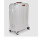 Trolley Cabina PIQUADRO Rigido con 4 Ruote Colore Grigio - Cuoio Linea PQ ALU - BV4425ALU