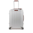 Trolley Cabina PIQUADRO Rigido con 4 Ruote Colore Grigio - Cuoio Linea PQ ALU - BV4425ALU
