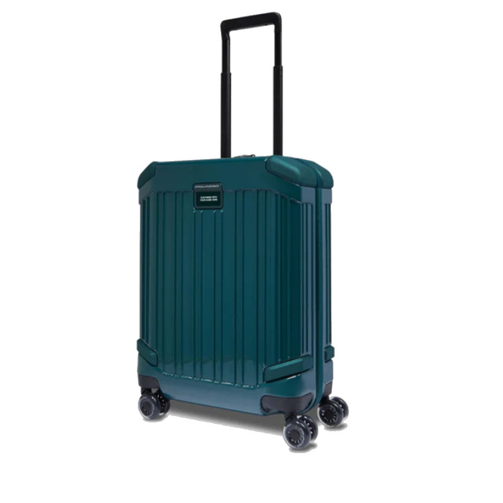 Trolley Cabina PIQUADRO Rigido con 4 Ruote Colore Verde Linea Pop - BV4425POP