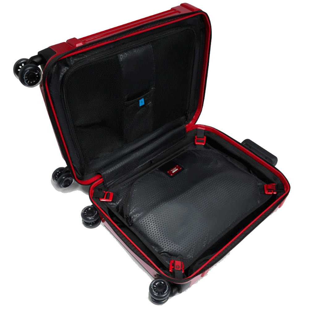 Trolley Cabina PIQUADRO Rigido con 4 Ruote Colore Rosso Edizione Limitata "Piquadro per Ducati"