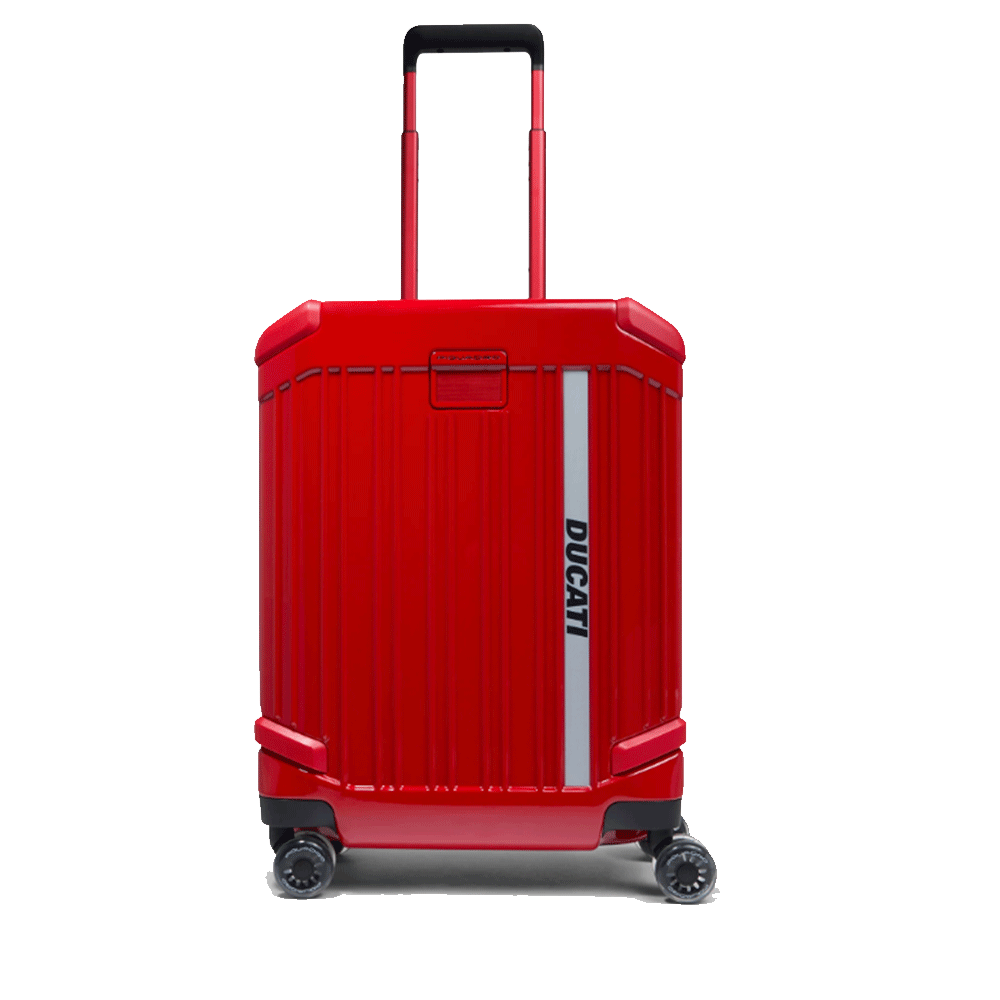 Trolley Cabina PIQUADRO Rigido con 4 Ruote Colore Rosso Edizione Limitata "Piquadro per Ducati"