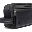 Beauty case PIQUADRO Uomo in Tessuto e Pelle Colore Nero - BY6021S136