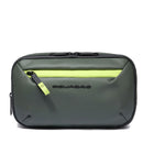 Men's Green Waterproof Fabric Wash Bag PIQUADRO Corner - BY6380C2OW