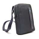 Borsello Uomo PIQUADRO porta iPad in Tessuto e Pelle Chevron Blu - CA1816P16